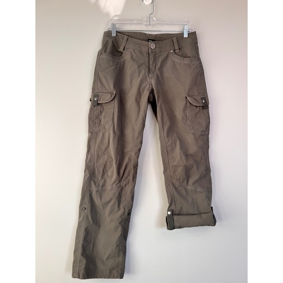 Kuhl Women's Splash Roll Up Hiking Convertible Cargo Pants/Capris‎ Green 6 Short - Picture 4 of 12